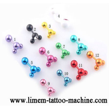 moda aço cirúrgico 316L com anodização Labret body piercing jewelry